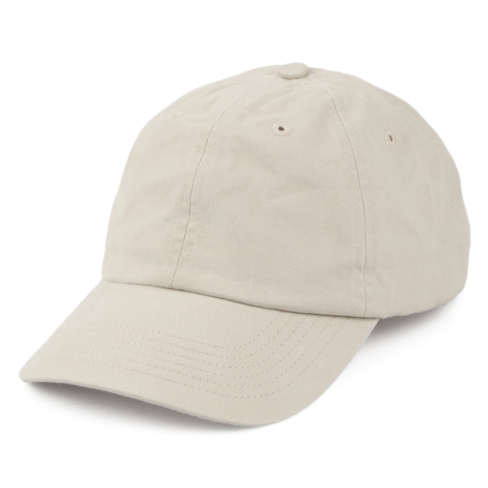 Gorra de béisbol de algodón lavado - Beige