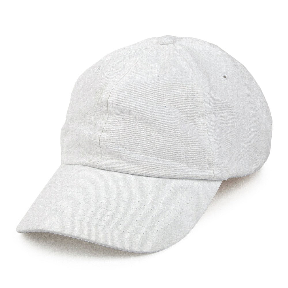 Gorra de béisbol de algodón lavado - Blanco