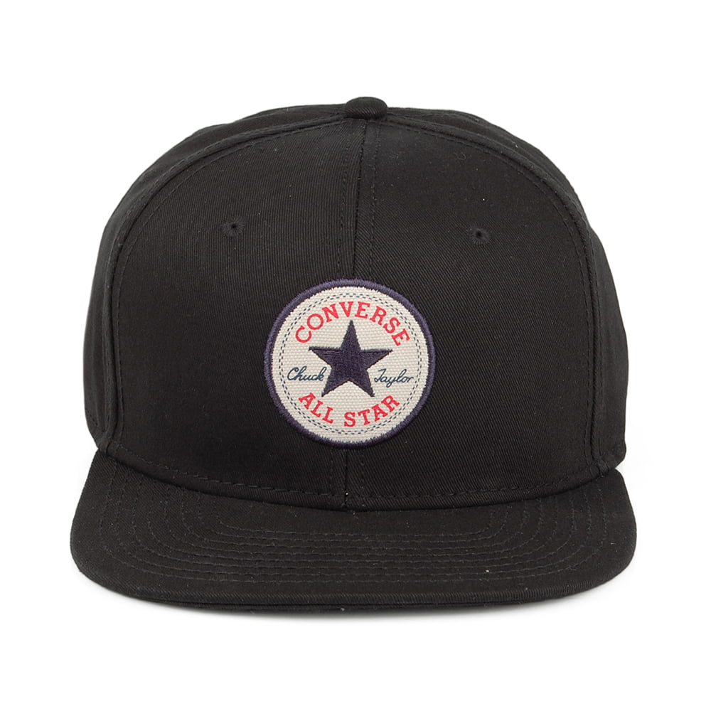 Gorra Snapback Core de sarga de algodón de Converse - Negro
