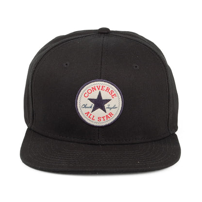 Gorra Snapback Core de sarga de algodón de Converse - Negro