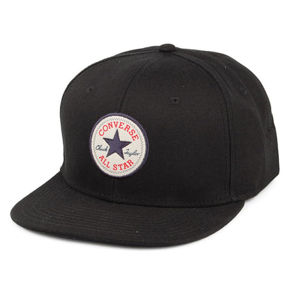 Gorra Snapback Core de sarga de algodón de Converse - Negro
