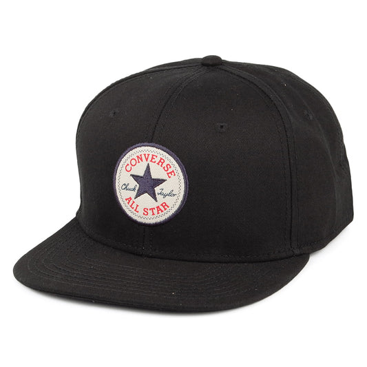 Gorra Snapback Core de sarga de algodón de Converse - Negro