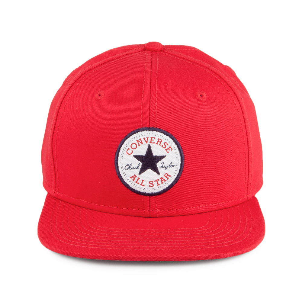 Gorra Snapback Core de sarga de algodón de Converse - Rojo