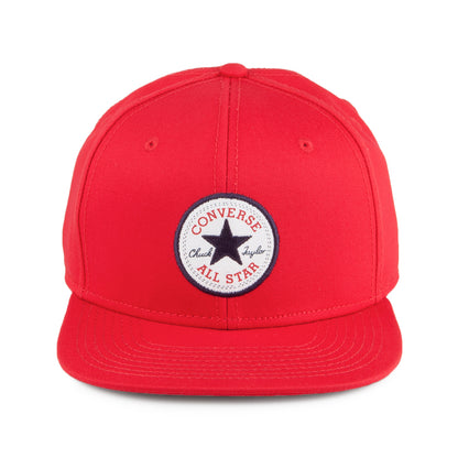 Gorra Snapback Core de sarga de algodón de Converse - Rojo