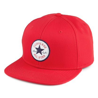 Gorra Snapback Core de sarga de algodón de Converse - Rojo