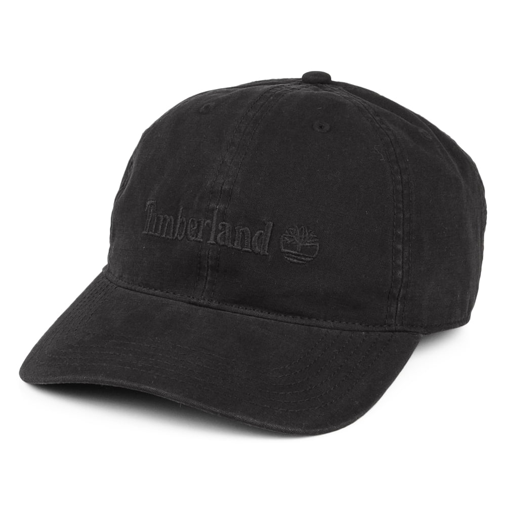 Gorra de béisbol Cooper Hill de lona de algodón de Timberland - Negro
