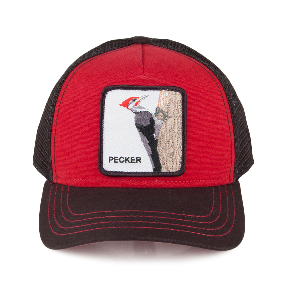 Gorra Trucker Pecker de Goorin Bros. - Rojo-Negro