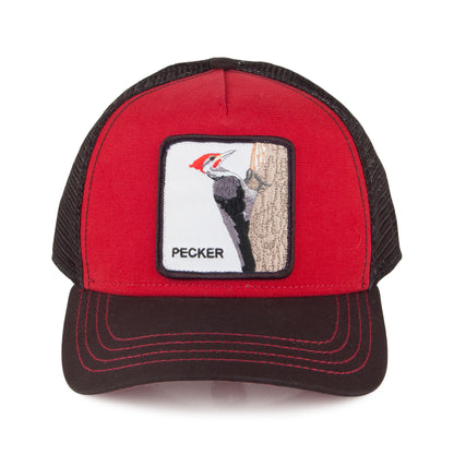 Gorra Trucker Pecker de Goorin Bros. - Rojo-Negro