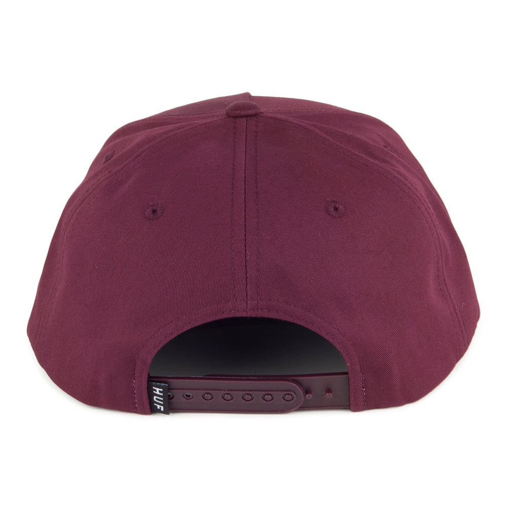 Gorra Snapback Triple Triangle de HUF - Burdeos