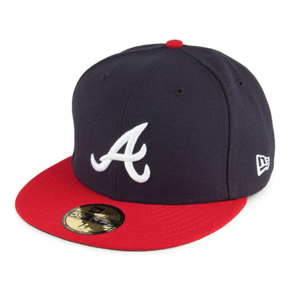 Gorra de béisbol 59FIFTY MLB On Field AC Perf Atlanta Braves de New Era - Azul Marino-Rojo