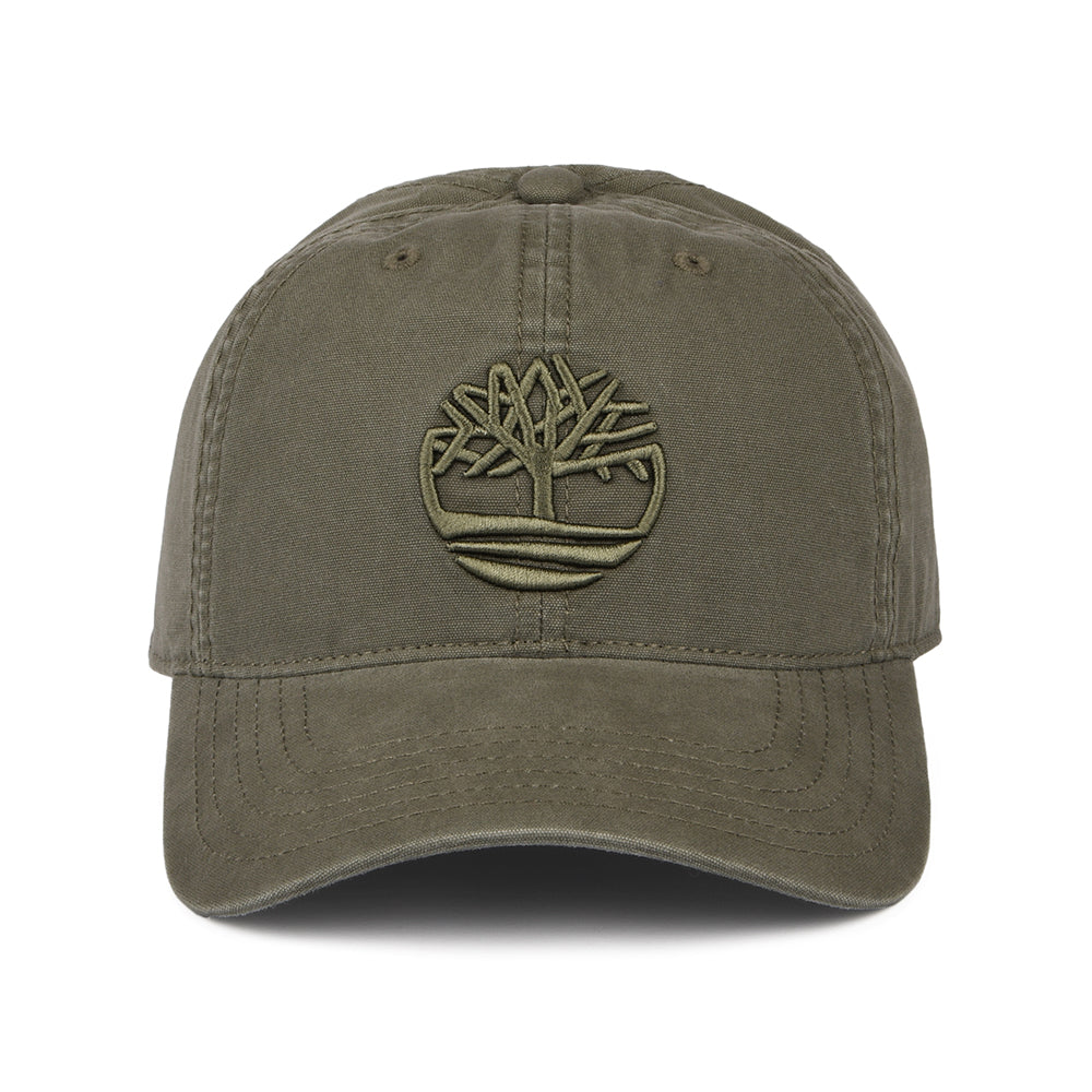 Gorra de béisbol Soundview de lona de algodón de Timberland - Verde Oliva