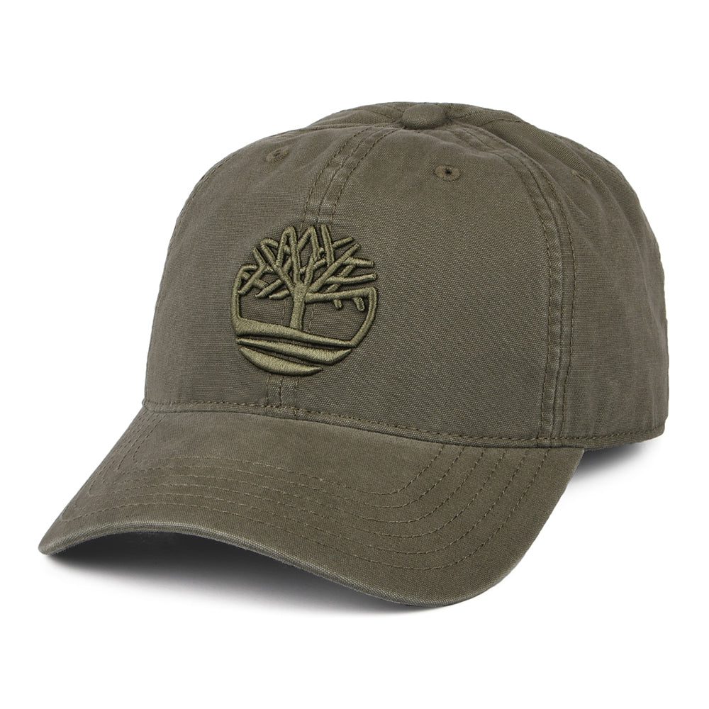 Gorra de béisbol Soundview de lona de algodón de Timberland - Verde Oliva