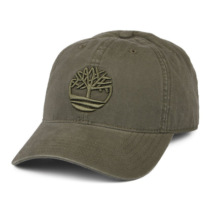 Gorra de béisbol Soundview de lona de algodón de Timberland - Verde Oliva