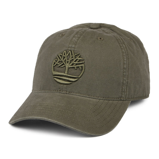Gorra de béisbol Soundview de lona de algodón de Timberland - Verde Oliva