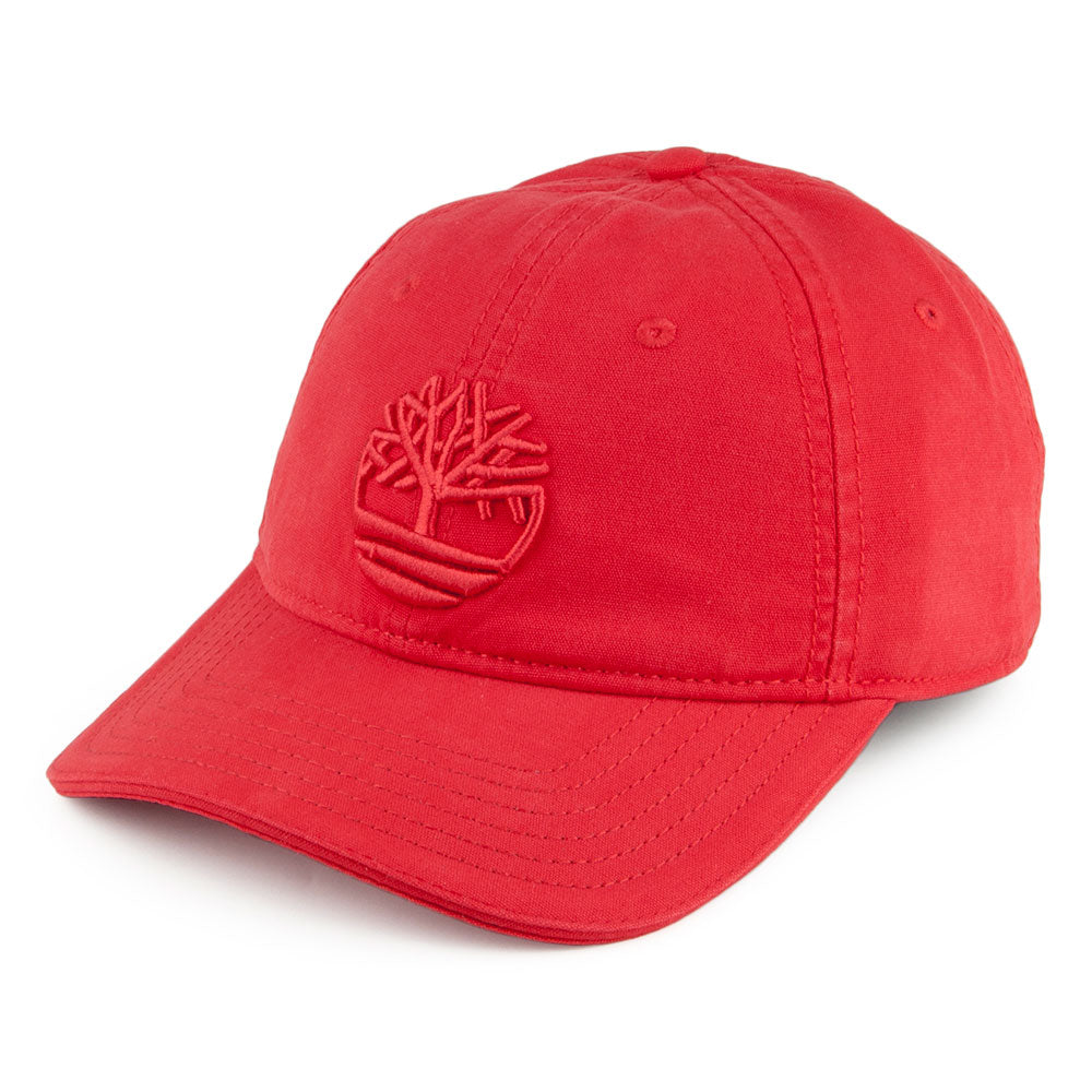 Gorra de béisbol Soundview de lona de algodón de Timberland - Rojo