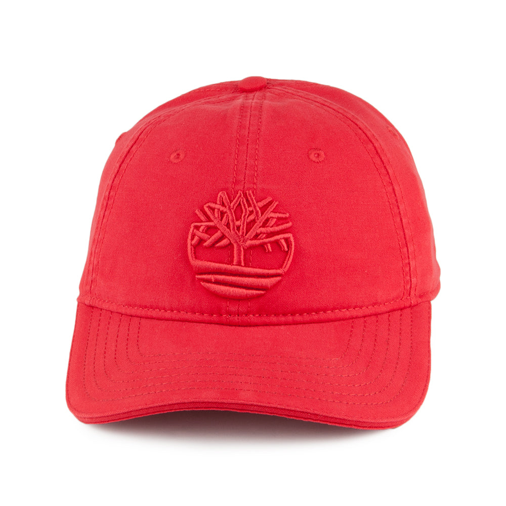 Gorra de béisbol Soundview de lona de algodón de Timberland - Rojo