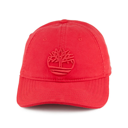 Gorra de béisbol Soundview de lona de algodón de Timberland - Rojo