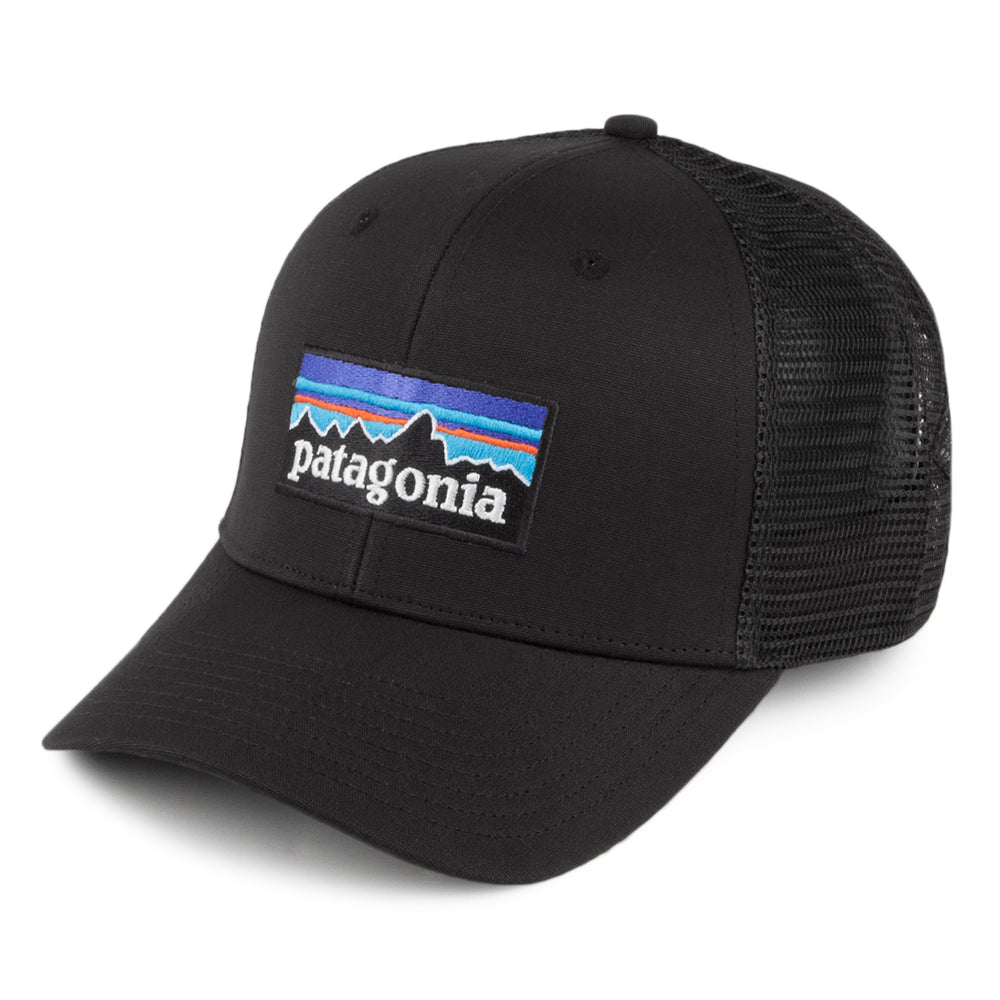 Gorra Trucker P-6 Logo de algodón orgánico de Patagonia - Negro
