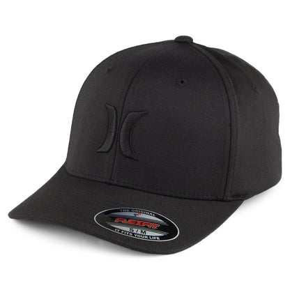 Gorra de béisbol Flexfit One & Only de Hurley Hats - Negro sobre Negro