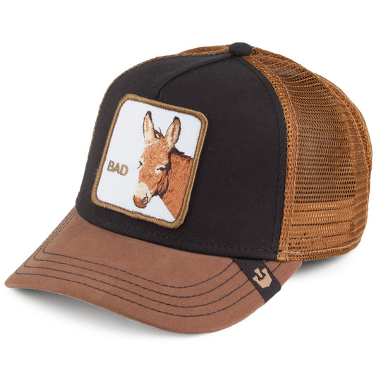 Gorra Trucker Bad Ass de Goorin Bros. - Negro-Marrón