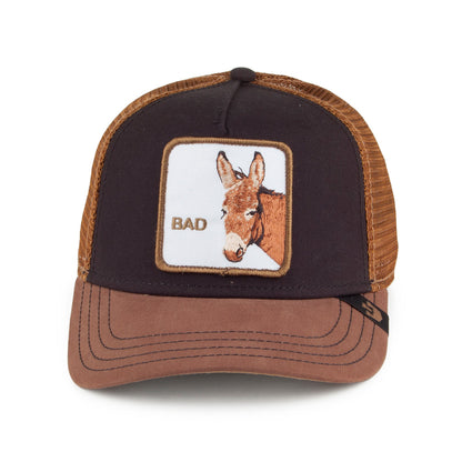 Gorra Trucker Bad Ass de Goorin Bros. - Negro-Marrón