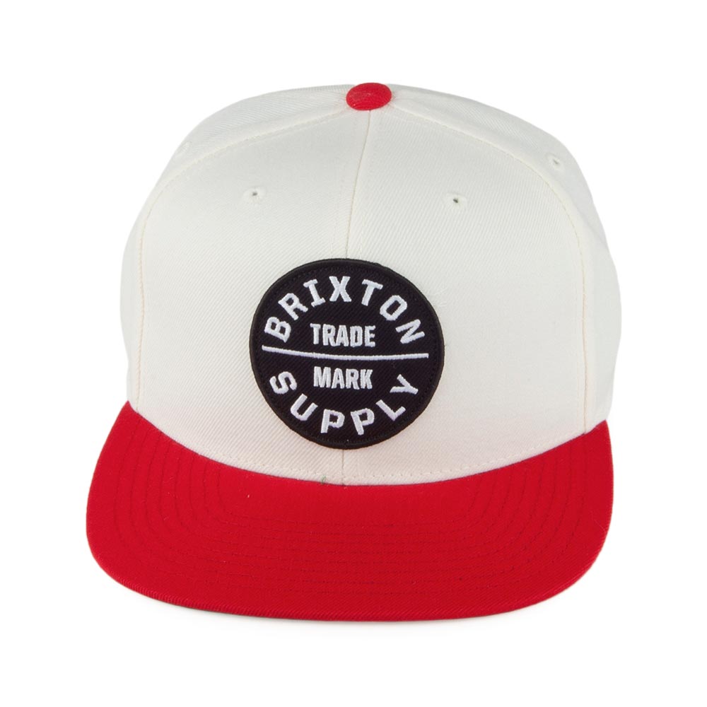 Gorra Oath III de Brixton Hats - Blanco-Rojo