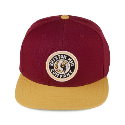 Gorra Snapback Rival de Brixton - Burdeos-Amarillo