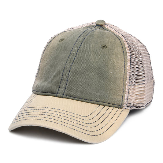 Gorra Trucker de algodón de Dorfman Pacific - Verde Oliva