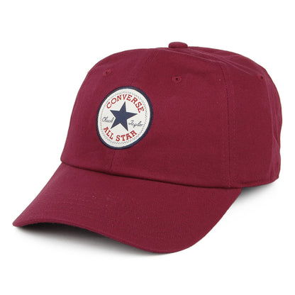 Gorra de béisbol Tip Off de algodón de Converse - Vino