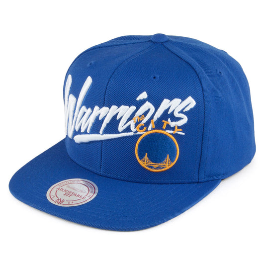 Gorra Snapback Vice Script Solid Golden State Warriors de Mitchell & Ness- Azul
