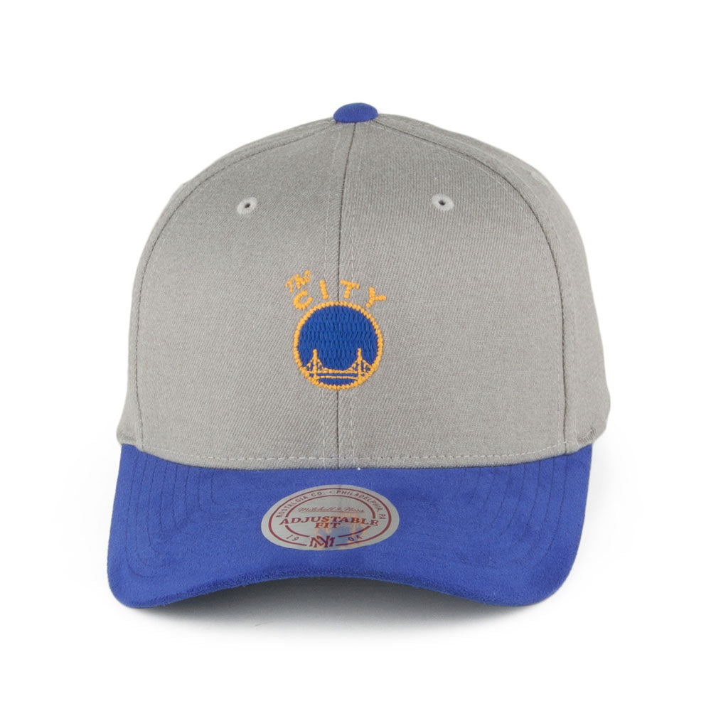 Gorra béisbol Hyper Golden State Warriors Mitchell & Ness-Gris-Azul