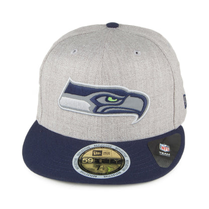 Gorra béisbol 59FIFTY Heather Seattle Seahawks New Era-Gris-Azul Marino
