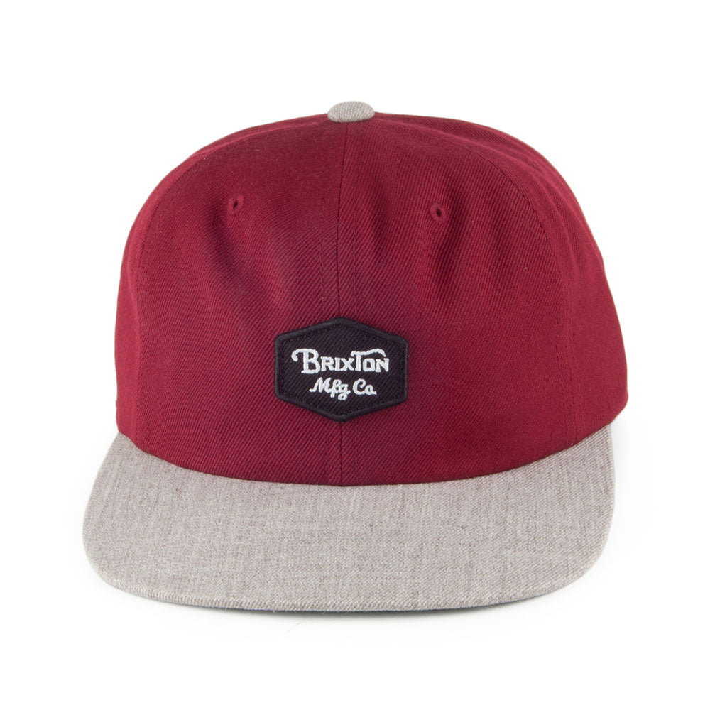 Gorra Snapback Trig de Brixton - Burdeos-Gris