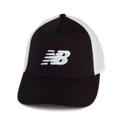 Gorra Trucker Lifestyle de algodón de New Balance - Negro-Blanco
