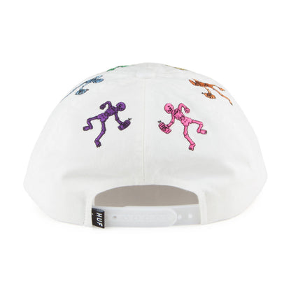 Gorra Snapback Owsley 6 paneles de HUF - Blanco