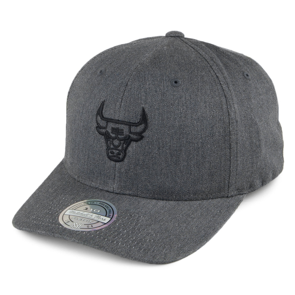 Gorra Snapback Heather Melange 110 Chicago Bulls Mitchell & Ness - Negro Lavado