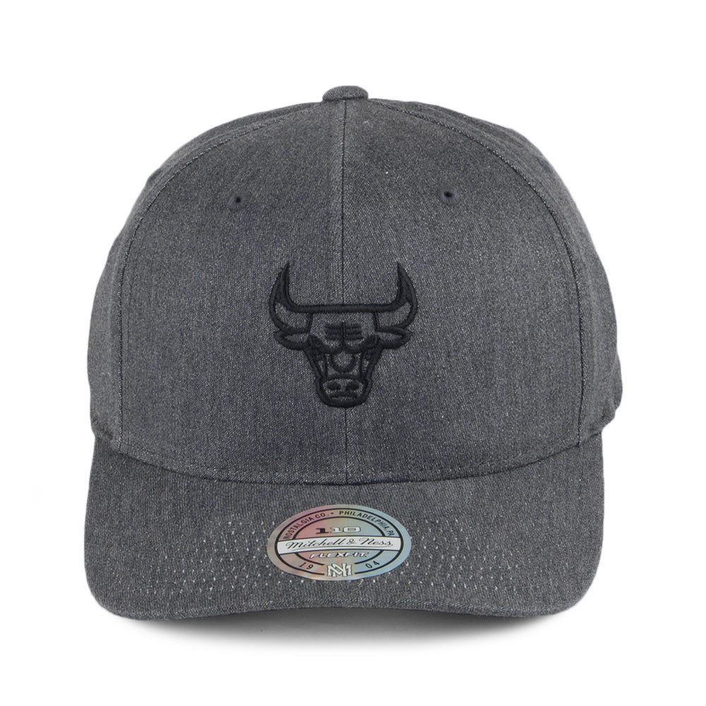 Gorra Snapback Heather Melange 110 Chicago Bulls Mitchell & Ness - Negro Lavado