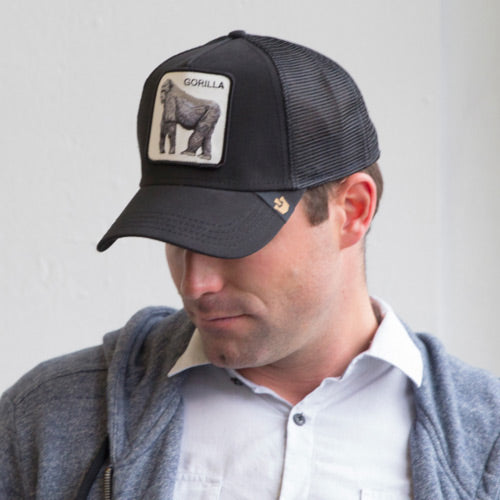 Gorra Trucker Rey de la Jungla de Goorin - Negro
