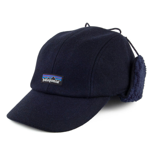 Gorra de béisbol con orejeras de lana reciclada de Patagonia - Azul Marino