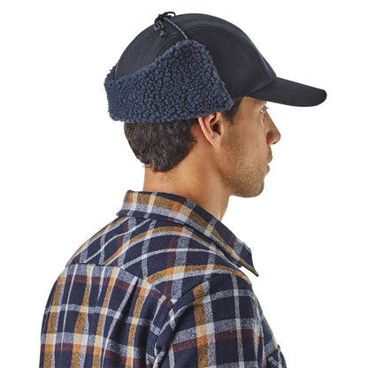 Gorra de béisbol con orejeras de lana reciclada de Patagonia - Azul Marino