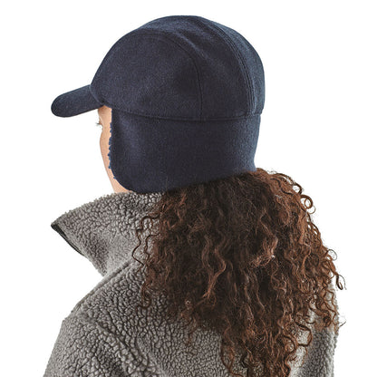 Gorra de béisbol con orejeras de lana reciclada de Patagonia - Azul Marino