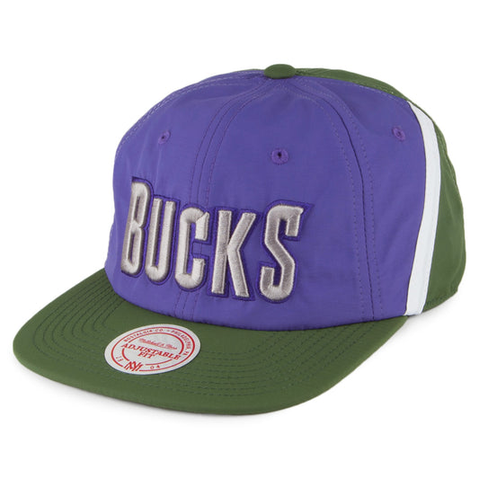 Gorra Snapback Anorak Milwaukee Bucks de Mitchell & Ness - Morado-Verde