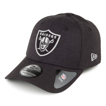Gorra de béisbol 39THIRTY Heather Essential Las Vegas Raiders de New Era - Negro Jaspeado