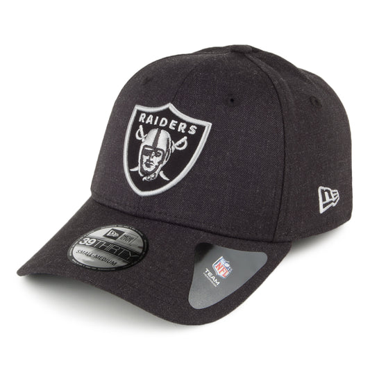 Gorra de béisbol 39THIRTY Heather Essential Las Vegas Raiders de New Era - Negro Jaspeado
