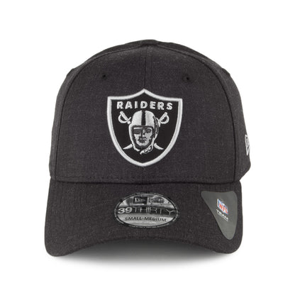 Gorra de béisbol 39THIRTY Heather Essential Las Vegas Raiders de New Era - Negro Jaspeado