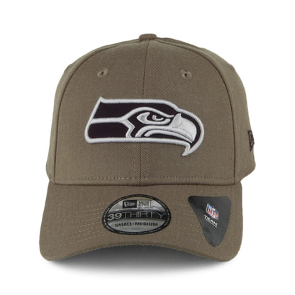 Gorra de béisbol 39THIRTY Heather Essential Seattle Seahawks de New Era - Verde Oliva