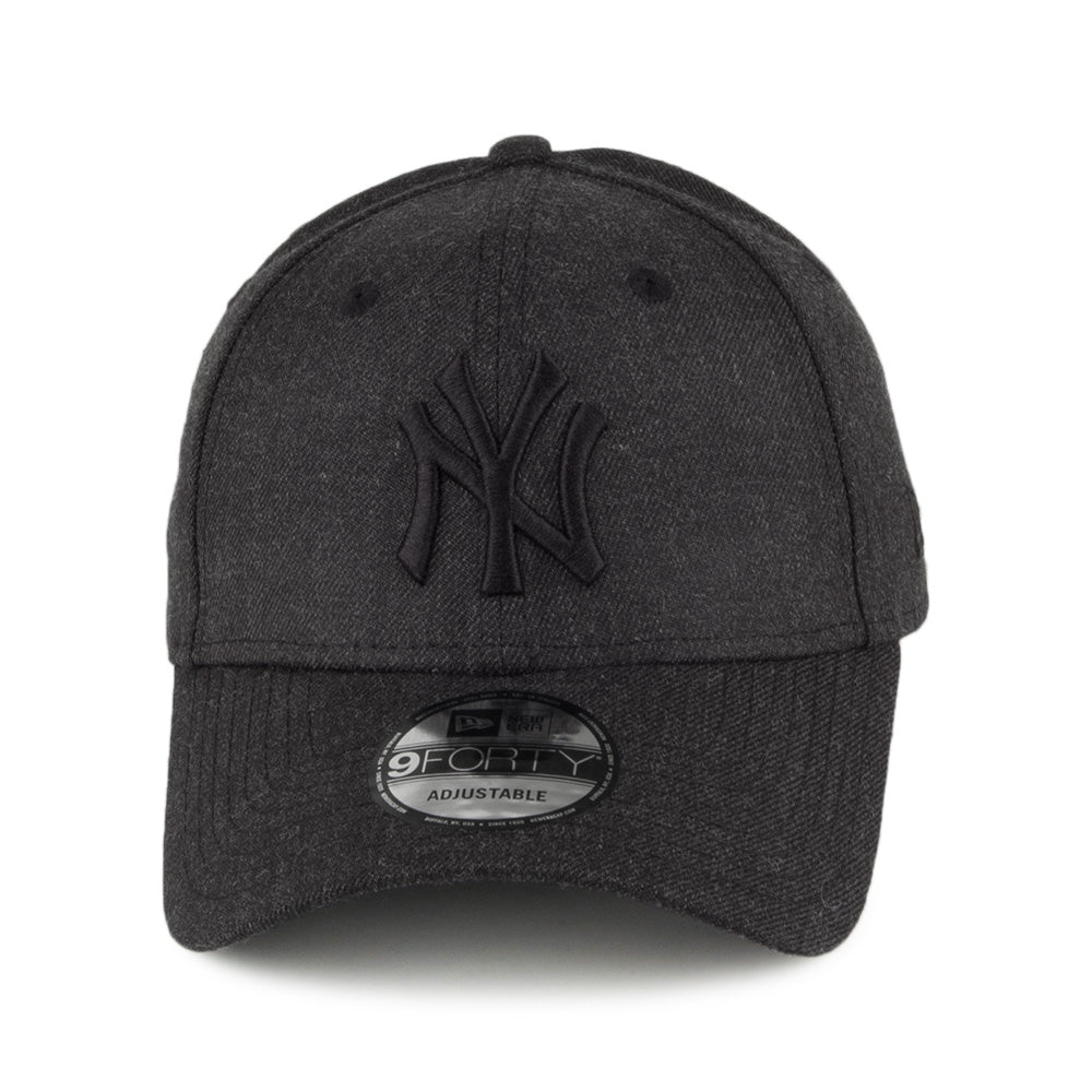Gorra de béisbol 9FORTY Heather Essential New York Yankees de New Era - Negro Jaspeado