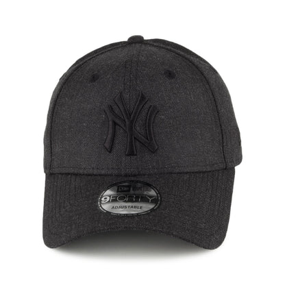 Gorra de béisbol 9FORTY Heather Essential New York Yankees de New Era - Negro Jaspeado