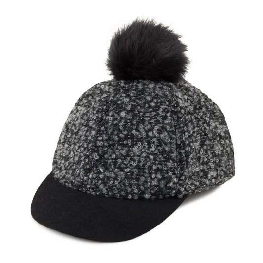 Gorra de béisbol con pompón de Scala - Negro