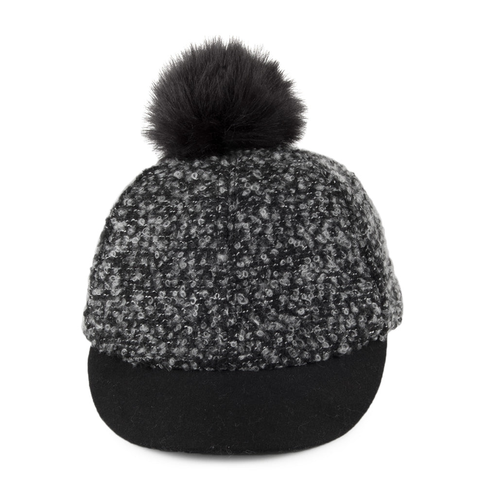 Gorra de béisbol con pompón de Scala - Negro